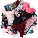UWOCEKA Sexy Thongs for Women,Varity of T-Backs Sexy Underwear 20 Pack of G Strings Lacy Undies Panties Tanga (Medium)