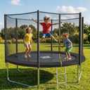 Trampoline for Kids,400LBS Outdoor Trampoline with Net-ASTM Approved Trampoline for Children and Adults