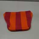 Mahjong Tile Bag Woven Clutch Purses for Women Woven Striped Dumpling Bag Summer Beach Evening Handbag for Mahjong Tile Vacation Supplies(Orange Purple,Thick Lines)