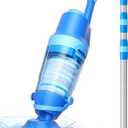 Pool Vacuum for Above Ground Pool, 1427 GPH Powerful Stable Suction, Telescopic Pole up to 90.7", 1H Runtime, Cordless Pool Vacuum for Inground Pools, Extra-Large Filter, Ideal for Leaves/Sand/Debris