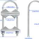 Double Antenna Mast Clamp V Jaw Block with U Bolts, Heavy Duty Mast to Mast Mount Bracket Kit for Outdoor Antenna 2 Sets