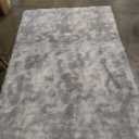 Soft Area Rugs for Living Room Bedroom, 5x8 Fluffy Shaggy Bedside Rug, Non-Slip Large Shag Fuzzy Plush Carpets for Bedroom Kids Dorm Nursery Home Decor Aesthetic, Tie-Dyed Light Grey