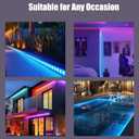 roperry 70FT Outdoor LED Strip Lights,IP68 RGB LED Lights with Remote and APP Control, Outdoor Strip Lights for Pool, Balcony, Roof, Garden, Stairs (1 Roll)