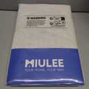 MIULEE Natural White Linen Curtains 63 Inch Length 2 Panels Set for Living Room Bedroom Semi Sheer Light Filtering Farmhouse Rod Pocket Short Soft Thick Linen Textured Window Drapes W42XL63