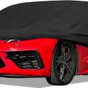 Amooca Car Covers Custom Fit for Chevrolet Corvette C3 C4 C5 C6 C8 Waterproof Sun-Proof All Weather for Automobiles Snow Cover 420D with Door Zipper Cotton Lining