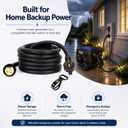 50 Amp Generator Extension Cord 13FT, NEMA 14-50P to SS2-50R with CS6364 Twist Lock Connector, STW 6/3 + 8/1 Heavy Duty Power Cord for Generator to House, Transfer Switch & Power Inlet Box