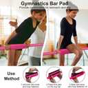Tepemccu Expandable Gymnastics Bars, Adjustable Height Gymnastic Horizontal Bars, Children Folding Training Bar for Kids