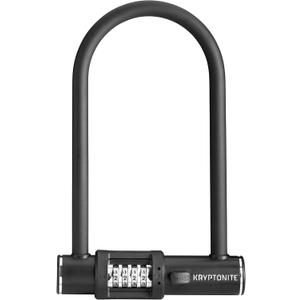 Kryptonite Combo Bike U-Lock Standard, Anti-Theft Security Bicycle Lock, 12mm Steel Shackle, 4-Digit Resettable Combination U Lock for Scooter Road Mountain Bikes