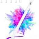 Stylus Pen for iPad 2025-2018 Faster Charge Apple Pencil with Tilt Sensitivity & Palm Rejection & Magnetic Compatible iPad 11/10/9/8/7/6, Pad Air 3/4/5, Pro 12.9"/11", Mini 6/5, M2/M4 White