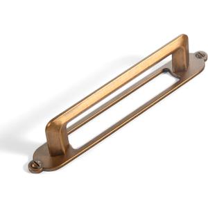 3 x Goo-Ki Antique Brass Zinc Alloy Cabinet Handle with Backplate - 5''(128mm) Hole Center Cabinet Pull Hardware for Bedroom, Kitchen, 2 Pack1013-G025