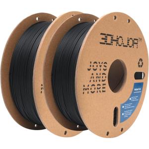 Matte PLA Filament 1.75mm, Upgrade Matte 3D Printer PLA Filament, 1KG*2 Bundle Cardboard Spool 3D Printing Filament for 3D Printers(Matte Black 2Pack)