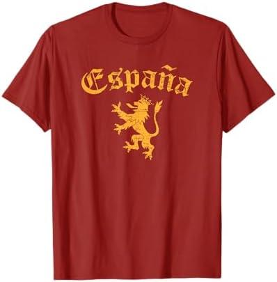 Espana Spain Lion Symbol Spanish Spaniard Pride T-Shirt, Red, S