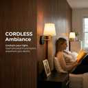 Battery Operated Wall Sconces Set of 2, Rechargeable Wall Lights