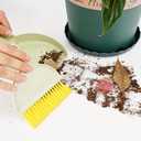 4 x Shaloxar Small Broom and Dustpan Set,mini Compact Portable, for Home, Sofas, Kitchen countertops, Storage Shelves, Office desks, bathrooms, and pet Areas (Green)