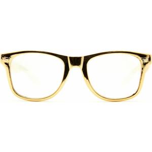 GloFX Ultimate Diffraction Glasses - Gold - 3D Prism Rainbow Effect - Great Edm, Festival, Concert, Fireworks, Christmas Lights, and Rave Accessory - Gold Frames