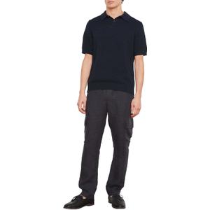 Vince Men's Sunfaded S/S Polo (Black, XL)