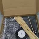 71 Pcs DIY Chocolate Flower Bouquet Kit Graduation 2026 Candy Rose Clear Acrylic Lollipop Ball Holder Mother's Day Flower Wrapping Paper Ribbon Accessories Birthday Gift(Black and Silver)