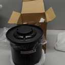 Dual Automatic Cat Feeder 2 Cats,6 Meals/Day,12 Portions/Meal,4.2L Dual Power Double Bowls Feeder,Dry Food Auto Pet Dispenser,10S Voice Record,Flexible Schedule Timer (Black,Stainless Dual Bowls)