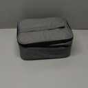 RZMAYIS Nail Polish Organizer, Nail Polish Storage Holds 30 Bottles & Nail Lamp, Double Layer Nail Bag Organizer Case, Portable Nail Polish Holder for Nail Tech Travel & Manicure Kit (Grey)