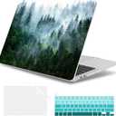 May Chen Compatible with New MacBook Air 13 inch Case 2021, 2020 2019 2018 Release Model: M1 A2337 A2179 A1932, Plastic Matte Hard Shell Case Cover for Mabook Air 13 inch with Retina Dispaly, Forest