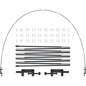 LANGXUN 12ft Black Table Balloon Arch Kit, Balloon Arch Stand Frame For Birthday Party Wedding and Graduation Decorations, Christmas Decort Baby Shower Bachelor Party Supplies