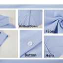 Womens Work Blouses Cap Sleeve Button Down Tops V Neck Collared Casual Business Plain Basic Summer Shirts (Large, Blue)