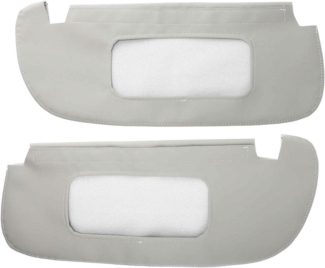 Sun Visor Cover for Dodge for Ram 1500 2500 1994-2001, Vinyl Leather Trim, Car Sunvisor Protector Covering, Left Right Side, Anti-Scratch, Gray, 2 Pcs