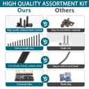 621PCS Black M5 Button Head Hex Socket Cap Screws, M5x8/10/12/14/16/18/20/25/30/35/40mm Metric Screws Bolts Nuts Washers Assortment Kit with Wrench,12.9 Grade Carbon Steel,Black Oxide Finish
