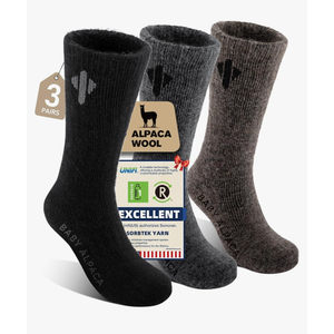 Alpaca Socks for Men and Women, Heavyweight Thermal Thick Warm Alpaca Wool Boot Sock for Hunting, Hiking, Moisture Wicking