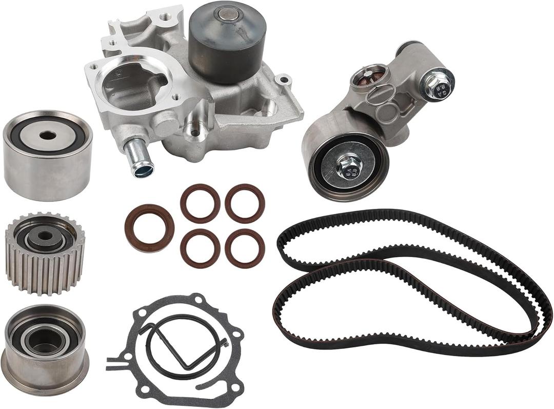 Engine Timing Belt Kit with Water Pump Compatible with 2006-2012 Subaru Forester Impreza Legacy Outback 2.5L TCKWP304A TKF006