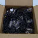 Brightever LED Outdoor String Lights 100FT Patio Lights with 52 Shatterproof ST38 Vintage Edison Bulbs, Outside Hanging Light Waterproof for Porch, Deck, Garden, Backyard, Balcony, 2700K Dimmable (100FT-Warm White, Black Wire)