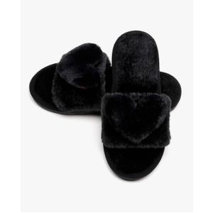 Crazy Lady Women's LOVE Slippers Fuzzy Fluffy Memory Foam House Shoes Open Toe Indoor and Outdoor, 49-41