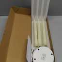 Homemory Rechargeable Flameless Taper Candles, Real Waxy LED Candlesticks Flickering, Battery Operated Candles with Remote Timer, 9.6 Inches for Home Wedding Christmas Decor, 6 Pcs, Ivory