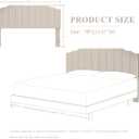 Befurtori King Size Headboard Only, Linen Wall Mounted Headboard King for Adjustable Bed Modern Upholstered Head Board Easy Assembly, Beige, King/California King