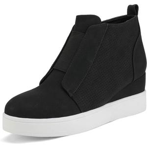 DREAM PAIRS Women’s Platform Wedge Sneakers Ankle Booties 11