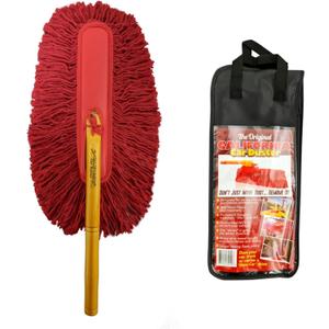 California Car Duster 62442 Standard Car Duster with Wooden Handle, Red