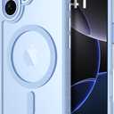 for iPhone 17 Case [Compatible with MagSafe][Translucent Matte][Anti-Yellow][Anti-Fingerprint] Shockproof Protective Slim Case for 17Blue