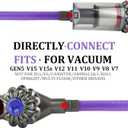 Dryer Vent Lint Vacuum Attachments Hose for Dyson Gen5 V15 V15s V12 V11 V10 V9 V8 V7 Detect Absolute Cyclone Outsize Slim Nozzle Crevice Flexible Lint Removal Tool Dryer Vent Cleaner Kit