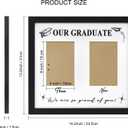 GraduatePro Then and Now Graduation Picture Frame for 2 Photos, HD Real Glass -Double 4x6 Frame, Graduation Gift for Son, Daughter, High School & College Graduate Keepsake for Parents