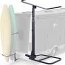 Upgraded RV Hitch Mount Kayak Rack Height Adjustable Vertical Kayak Carrier for RV, Truck, SUV Holds 2 Kayaks up to 12' & 150LBS & 2'' Hitch Receiver
