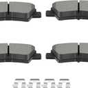 SCITOO D1544 Semi-Metal Brake Pads Kits Rear Fit For Hyundai 2011-2018,For Kia 2012-2017
