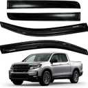 AUXKO Rain Guards for Truck Honda Ridgeline 2017-2026, Window Vent Visors Accessories - Tape-On Rain Guard Window Visor for Honda Ridgeline, Easy Install Car Side Window Wind Deflectors & Visors Black