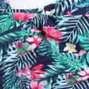 ZAFUL Tankini Swimsuits for Women Tummy Control High Waisted Twist Front Ruched Two Piece Bathing Suit (Blue, L)