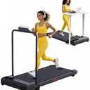 Walking Pad with Handle Bar, 2026 Upgrade Small Walking Pad Treadmill with Incline, 3.0HP Portable Under Desk Treadmill with Handles for Home Small, 0.6-7.6MPH, 350LBS