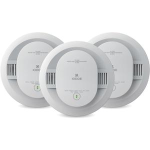Kidde Smoke and Carbon Monoxide Detector, 10-Year Battery Powered, with Voice Alerts, LED Status Lights, 85 dB Alarm, 5 inches, 30CUD10-V, 3 Pack