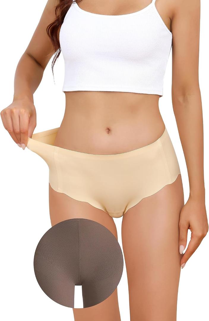 LEVAO Camel Proof Seamless Underwear for Women S-XXL | No show workout panties for yoga, gym, running, leggings, biker shorts, activewear and everyday wear