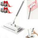 Snap Grip Mini Mop, Zero Touch Mini Mops, Gap Dust Cleaner Flat Mops with Locking Head & Sweeping Cloths, 92cm Long Handle Mopping Sweeper Stick for Multi Cleaning (1*mop+5*Cloth) 714 Days delivery