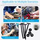 2 x Nylon Universal Cable Tie Buckles - Multi-functional T Rivet Zip Ties, Automotive Zipper Clips for Car Daily Repair, Fender Liner, Bumper Retainer, Door Panel Fastener (50Pcs)