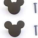 2 Pack Metal Mouse Cabinet Knobs with Screws for Dresser Drawers Bedroom Bathroom Decor Mouse Drawer Pulls