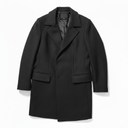 Coat Women Notched Collar Wool Blend Midi Long, M/L